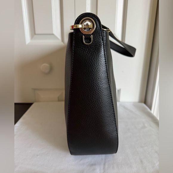 KATE SPADE New York Black Leather Medium Shoulder Bag NWOT - Picture 4 of 10